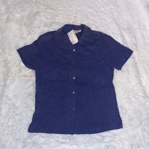 Women's Blue Button Down Shirt